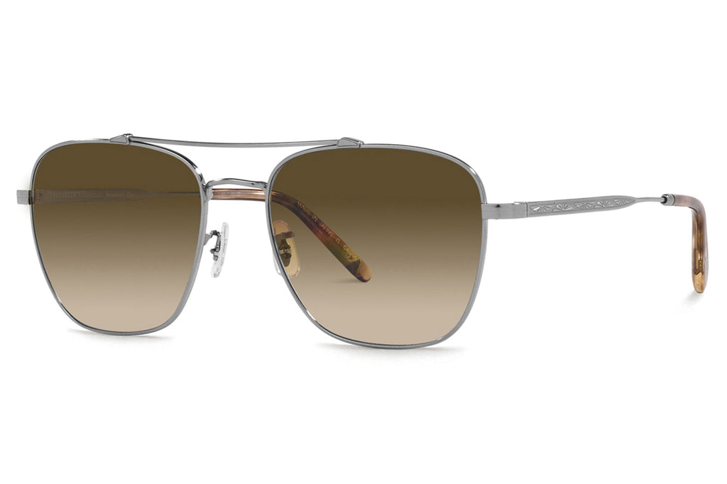 Oliver Peoples - Marsan (OV1322ST) Sunglasses Brushed Silver with Chrome Olive Photochromic Lenses