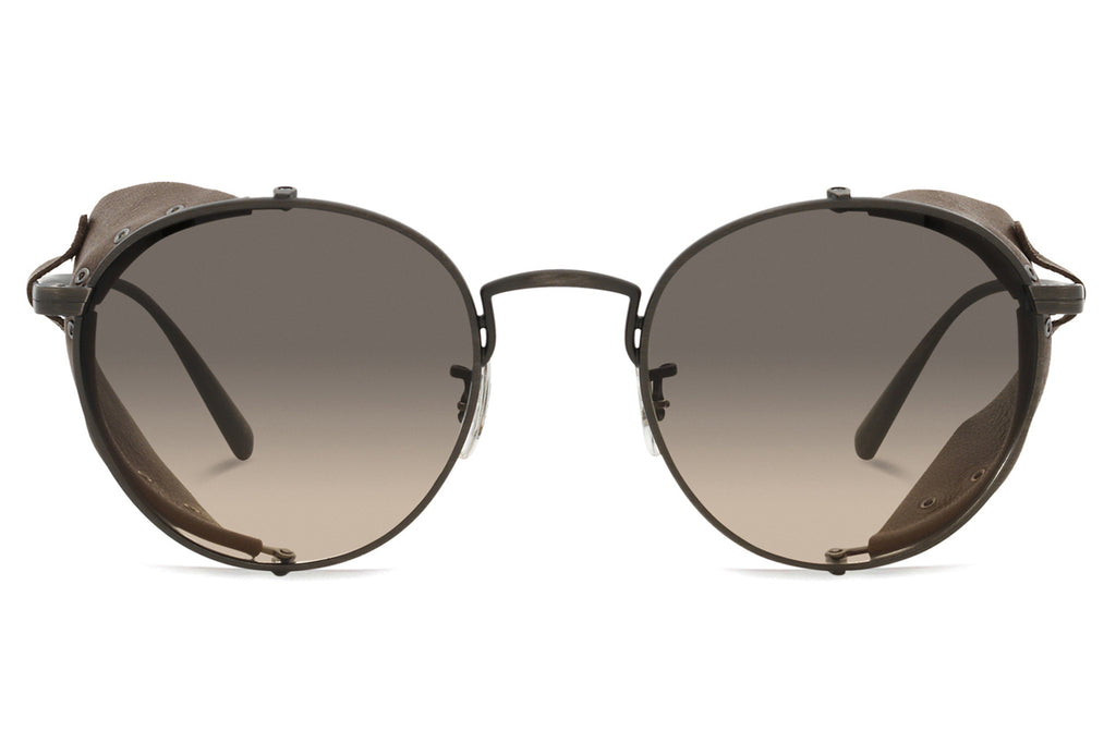 Oliver Peoples - Cesarino-L (OV1323SM) Sunglasses Antique Pewter/Earth Leather with Shale Gradient 