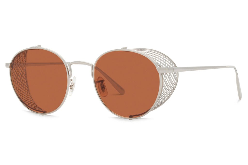 Oliver Peoples - Cesarino-M (OV1323S) Sunglasses Silver with Persimmon Lenses