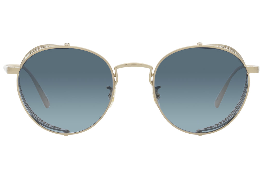 Oliver Peoples - Cesarino-M (OV1323S) Sunglasses Brushed Gold with Marine Gradient Lenses