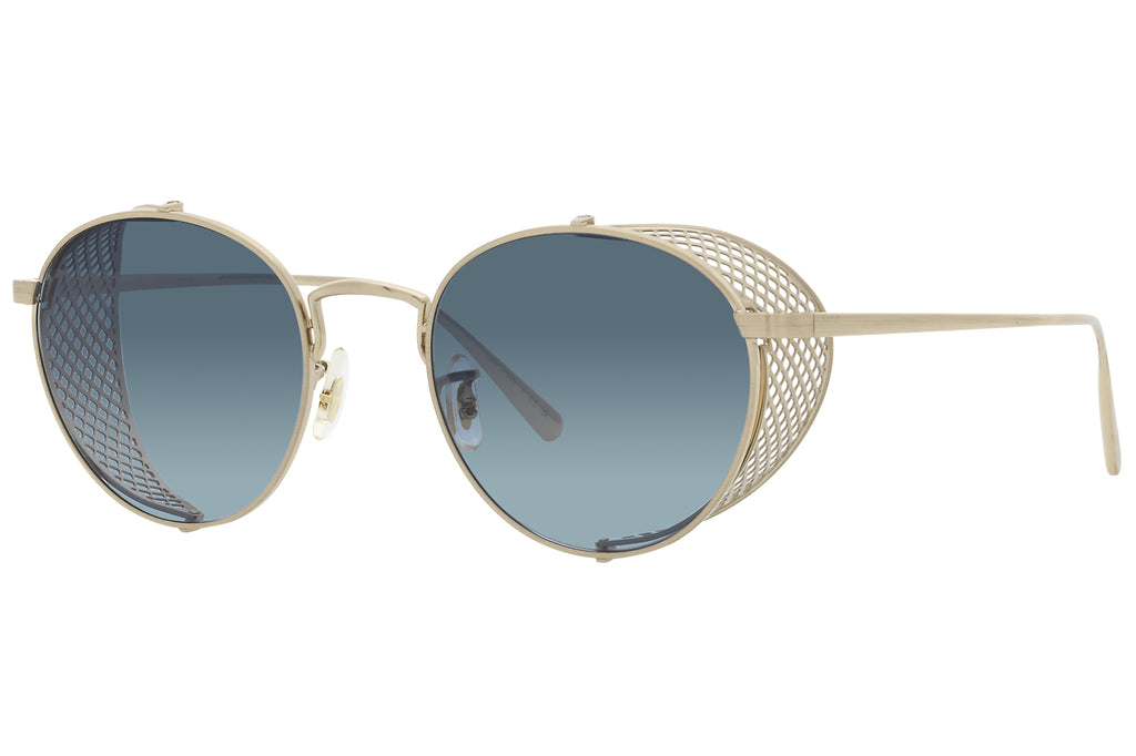 Oliver Peoples - Cesarino-M (OV1323S) Sunglasses Brushed Gold with Marine Gradient Lenses