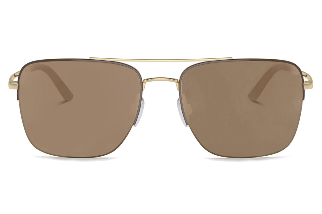 Oliver Peoples - R-2 (OV1343S) Sunglasses Umber/Gold with Desert Flash Mirror Lenses