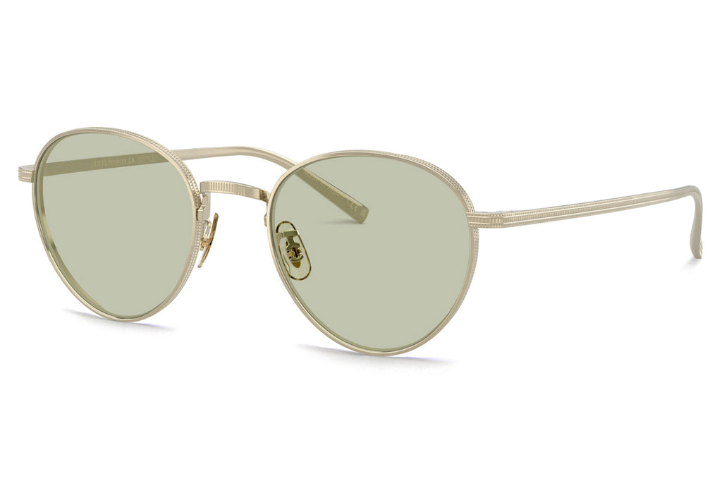 Oliver Peoples - Kesner (OV1350T) Sunglasses Brushed Soft Gold with Green Wash Lenses