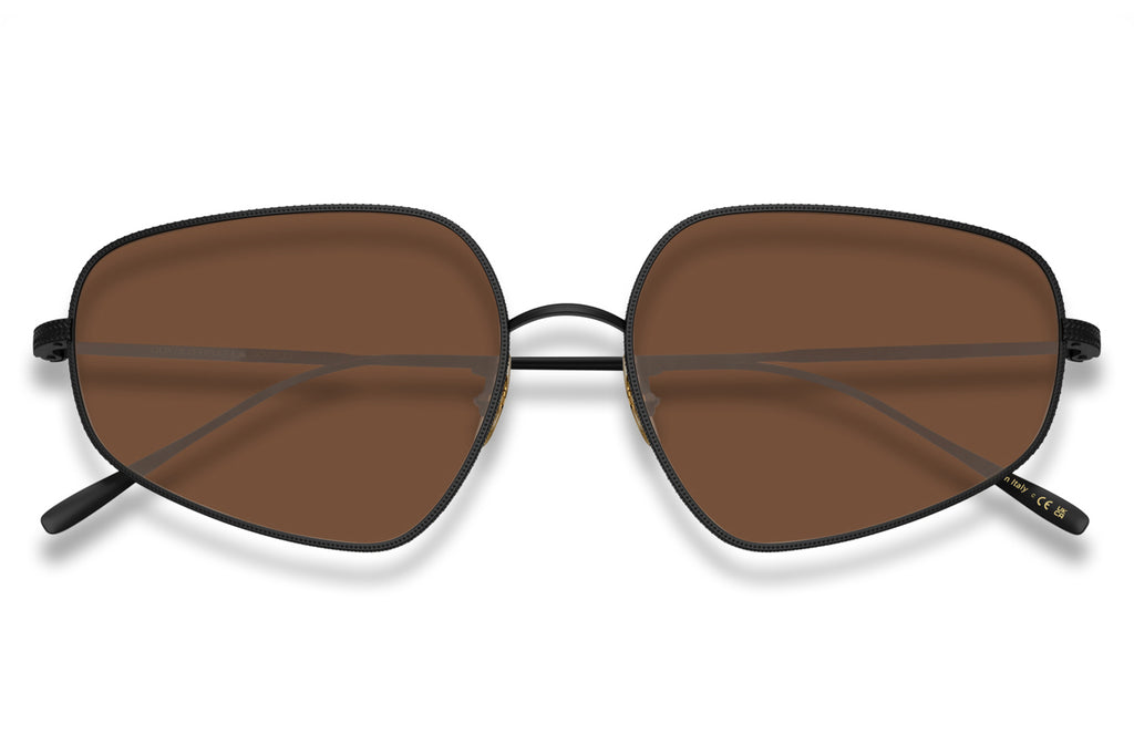 Oliver Peoples - Eylla (OV1356S) Sunglasses Matte Black with Dark Brown Gradient Mirror Lenses