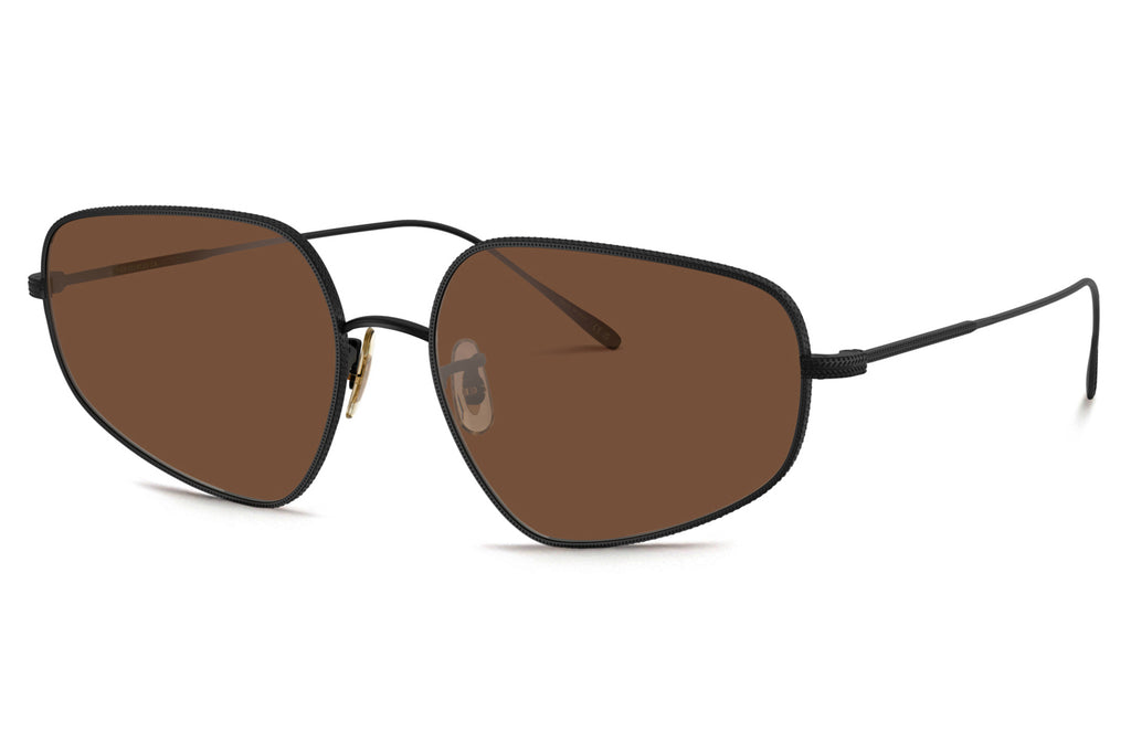 Oliver Peoples - Eylla (OV1356S) Sunglasses Matte Black with Dark Brown Gradient Mirror Lenses