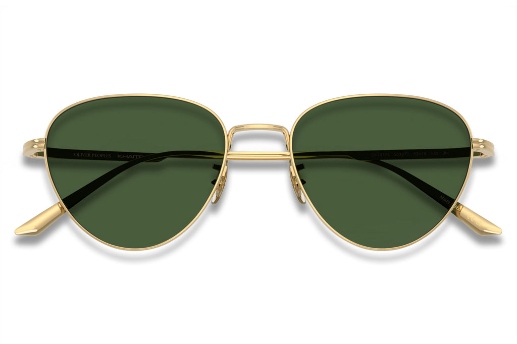 Oliver Peoples - 1991C (OV1357S) Sunglasses Gold with Vibrant Green Lenses