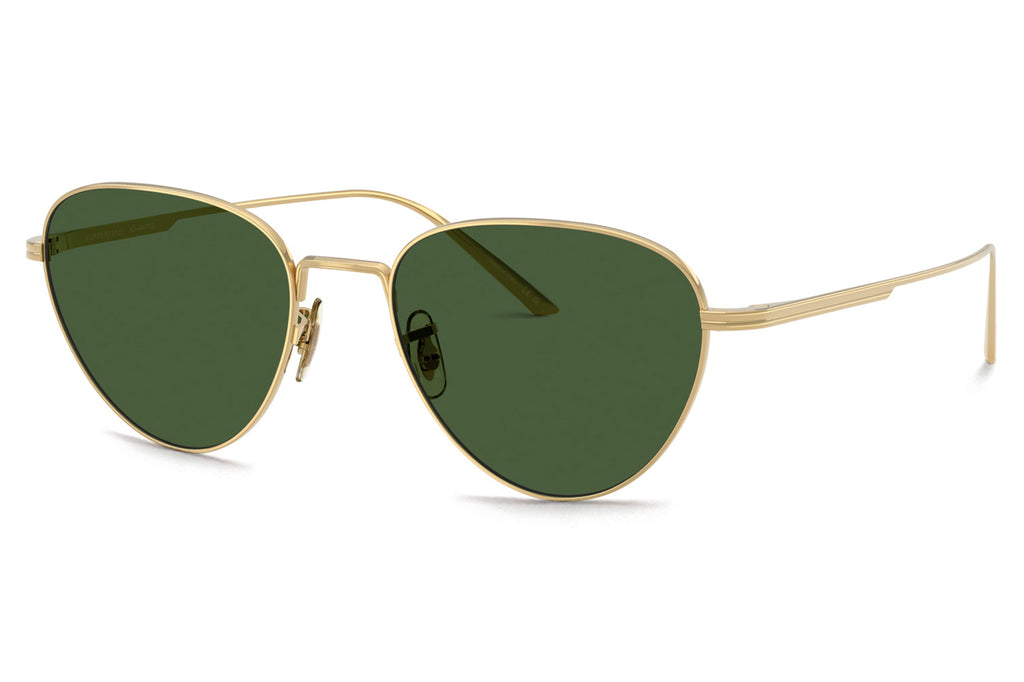 Oliver Peoples - 1991C (OV1357S) Sunglasses Gold with Vibrant Green Lenses