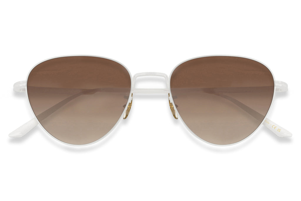 Oliver Peoples - 1991C (OV1357S) Sunglasses White with Dark Brown Gradient Mirror Lenses
