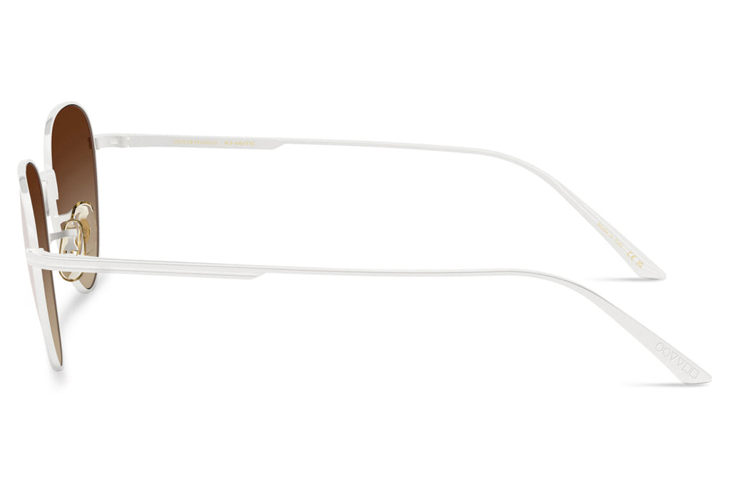 Oliver Peoples - 1991C (OV1357S) Sunglasses White with Dark Brown Gradient Mirror Lenses
