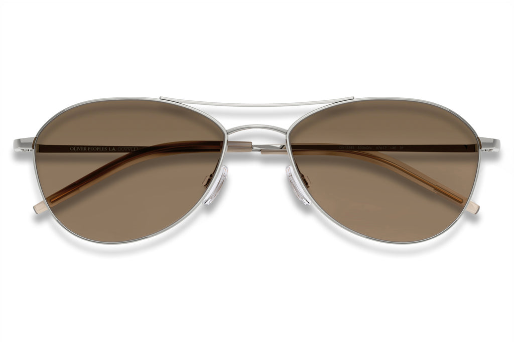 Oliver Peoples - Aero II (OV1358S) Sunglasses Silver with Sandstone Gradient Polar Lenses