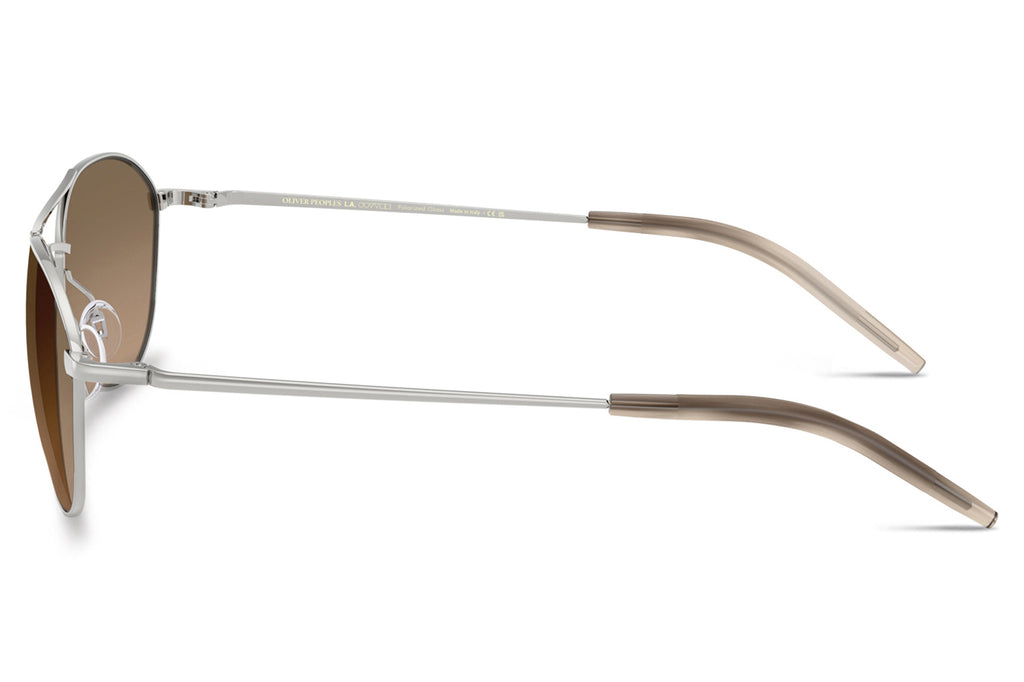 Oliver Peoples - Aero II (OV1358S) Sunglasses Silver with Sandstone Gradient Polar Lenses