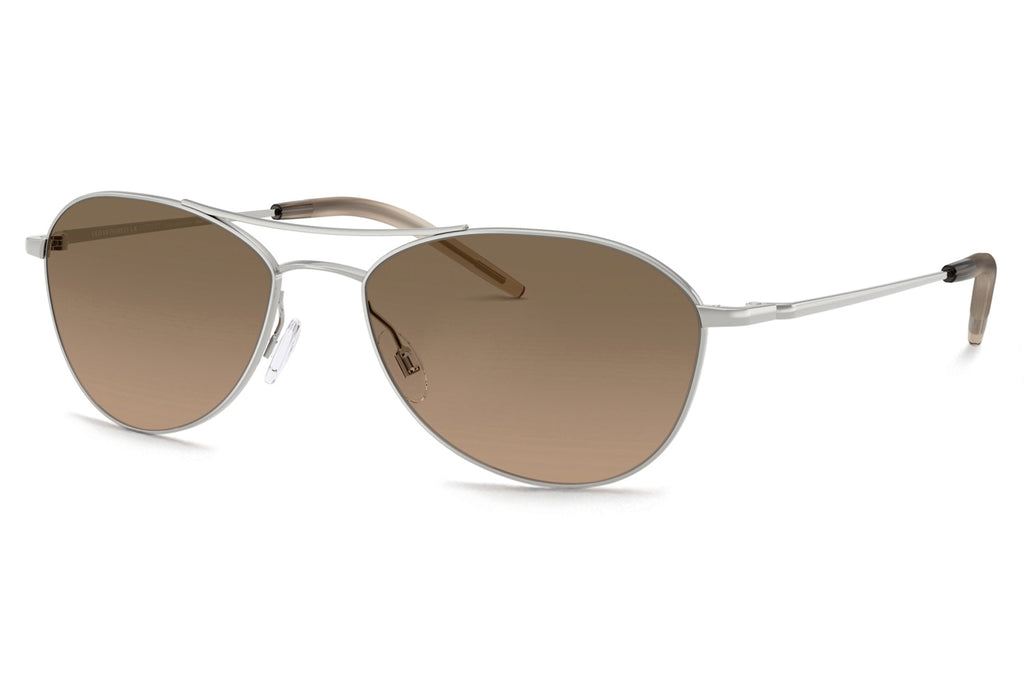 Oliver Peoples - Aero II (OV1358S) Sunglasses Silver with Sandstone Gradient Polar Lenses
