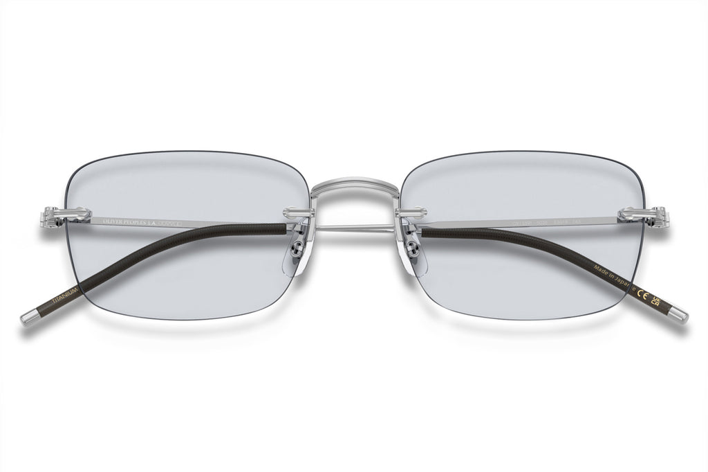 Oliver Peoples - TK-10 (OV1359T) Sunglasses Silver with Blue Wash Lenses