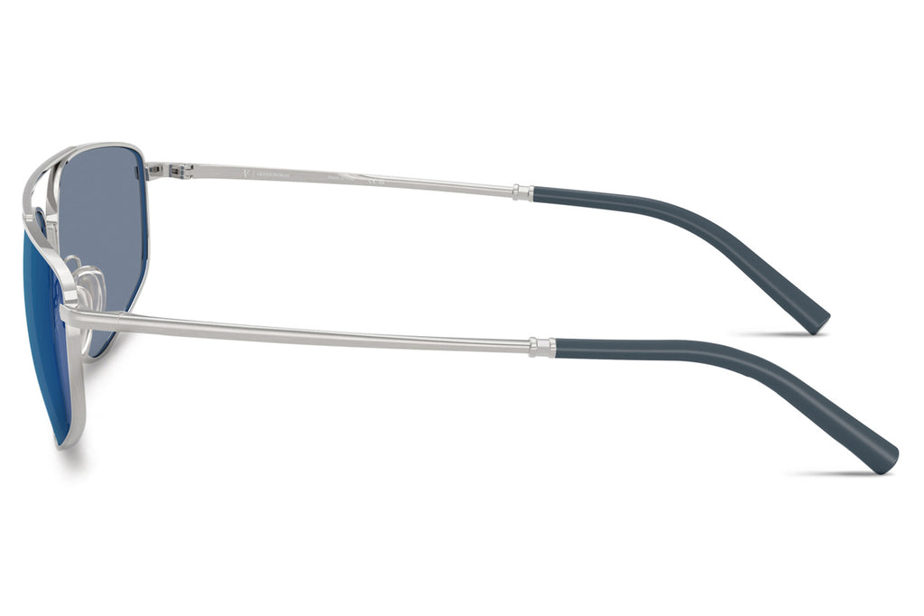 Oliver Peoples - R-14 (OV1361S) Sunglasses Brushed Silver with Marine Mirror Lenses