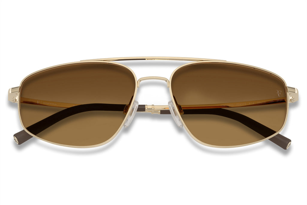 Oliver Peoples - R-14 (OV1361S) Sunglasses Brushed Gold with Amber Gradient Lenses