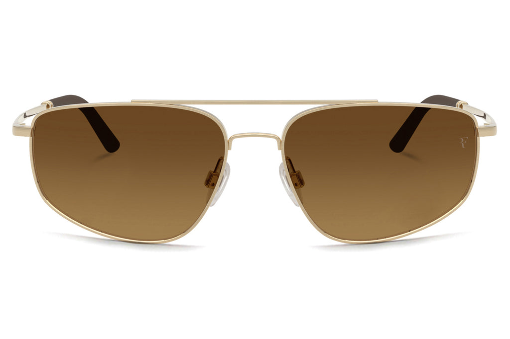 Oliver Peoples - R-14 (OV1361S) Sunglasses Brushed Gold with Amber Gradient Lenses