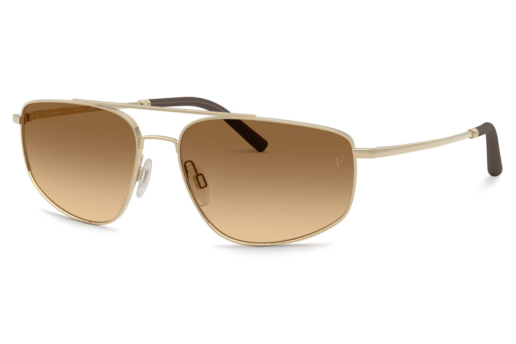 Oliver Peoples - R-14 (OV1361S) Sunglasses Brushed Gold with Amber Gradient Lenses