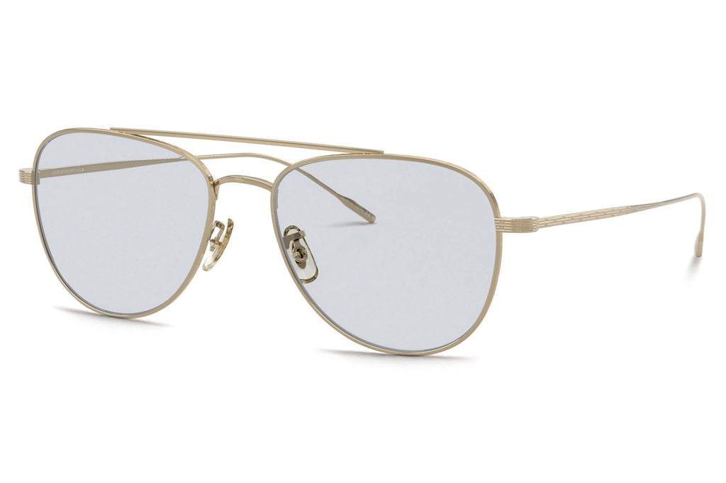 Oliver Peoples - Stilson (OV1363T) Sunglasses Gold with Blue Wash Lenses