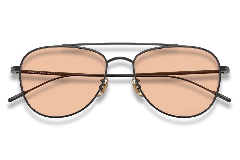 Oliver Peoples - Stilson (OV1363T) Sunglasses Matte Black with Brown Wash Lenses