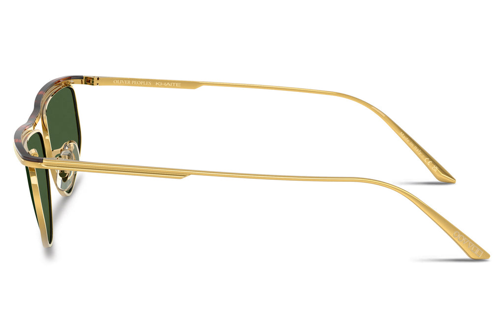 Oliver Peoples - 1986C (OV1367S) Sunglasses Gold/Dark Mahogany with Vibrant Green Lenses