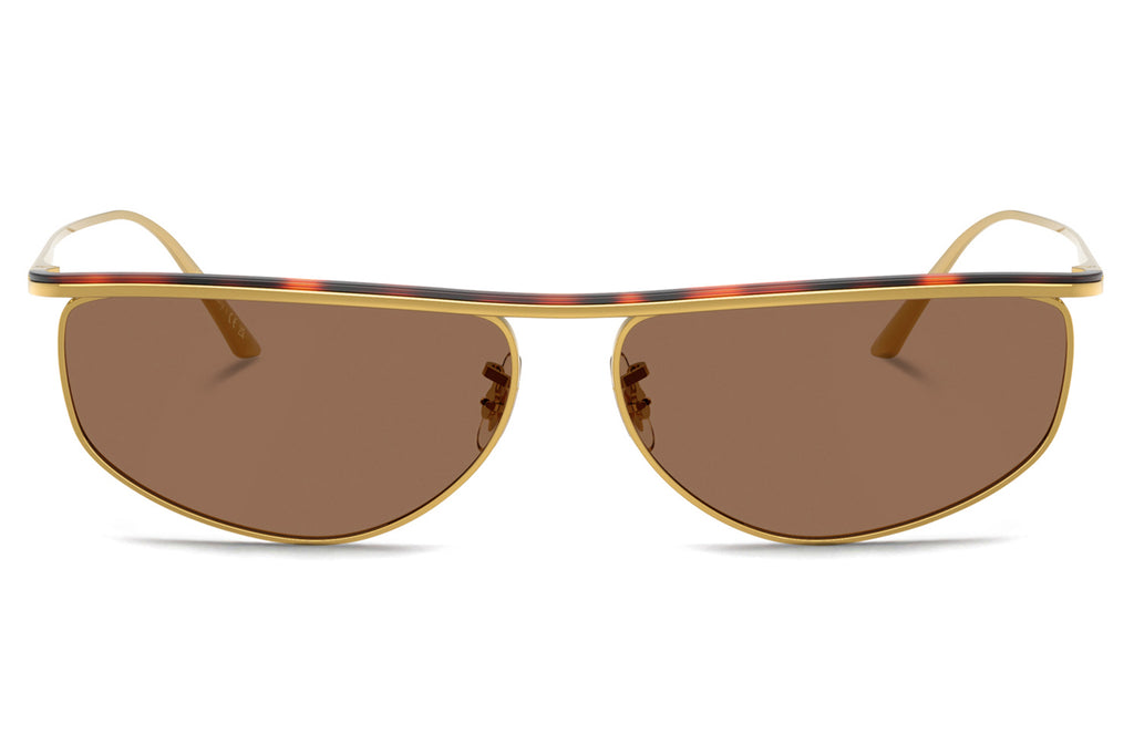 Oliver Peoples - 1986C (OV1367S) Sunglasses Gold/Dark Mahogany with Brown Lenses
