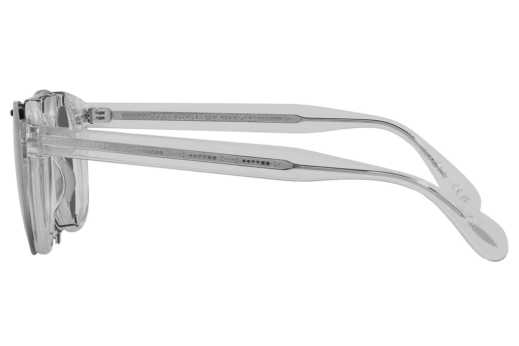 Oliver Peoples - Sheldrake Clip (OV5036C) Sunglasses Brushed Silver with Grey Polar Lenses