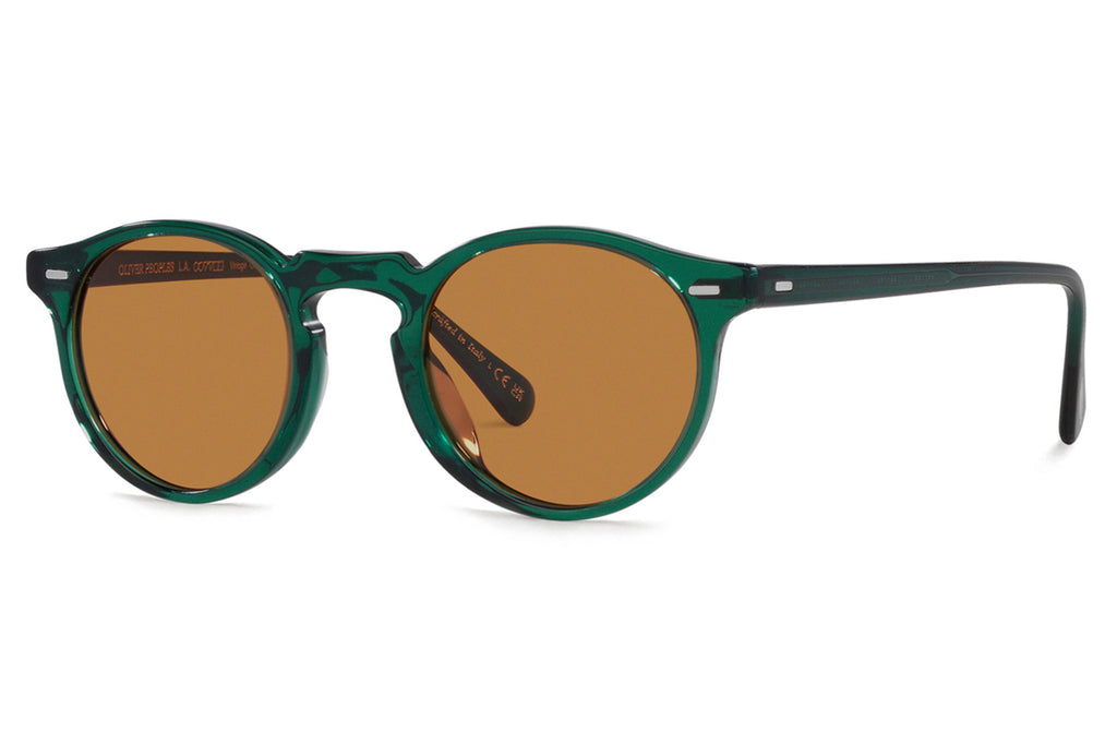 Oliver Peoples - Gregory Peck (OV5217S) Sunglasses Translucent Dark Teal with Cognac Lenses