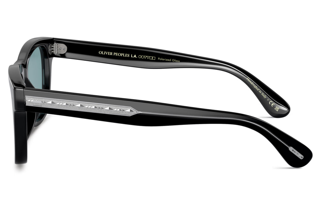 Oliver Peoples - Oliver (OV5393SU) Sunglasses Black with Teal Polar Lenses