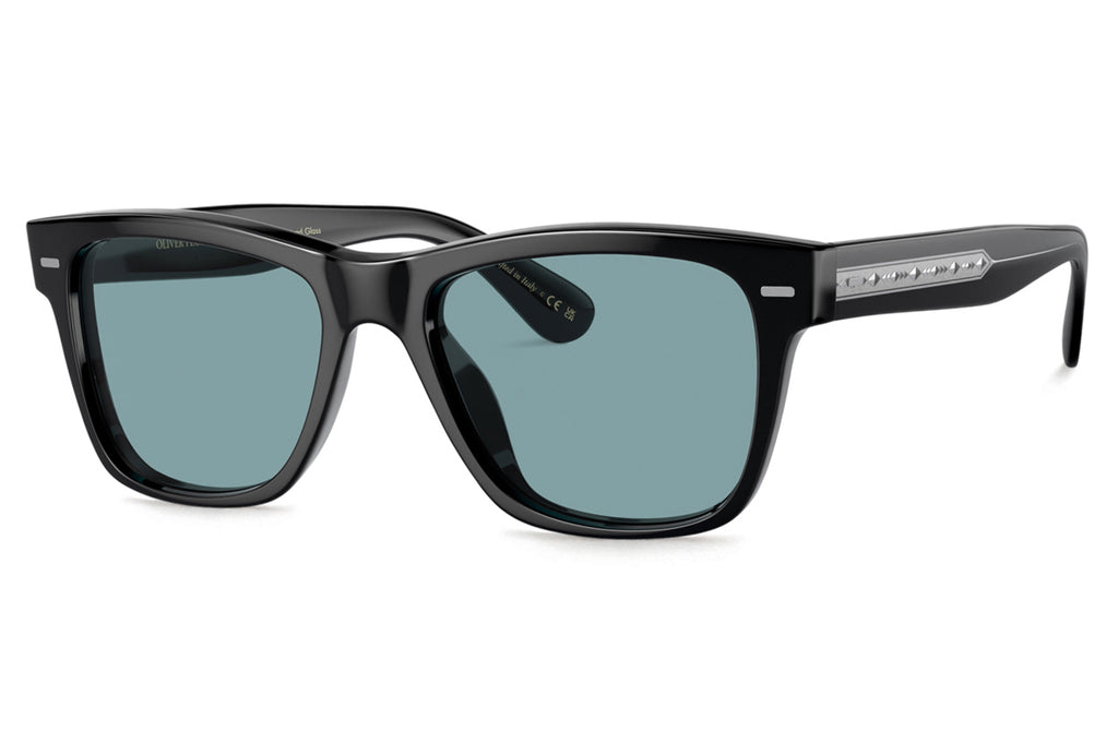 Oliver Peoples - Oliver (OV5393SU) Sunglasses Black with Teal Polar Lenses
