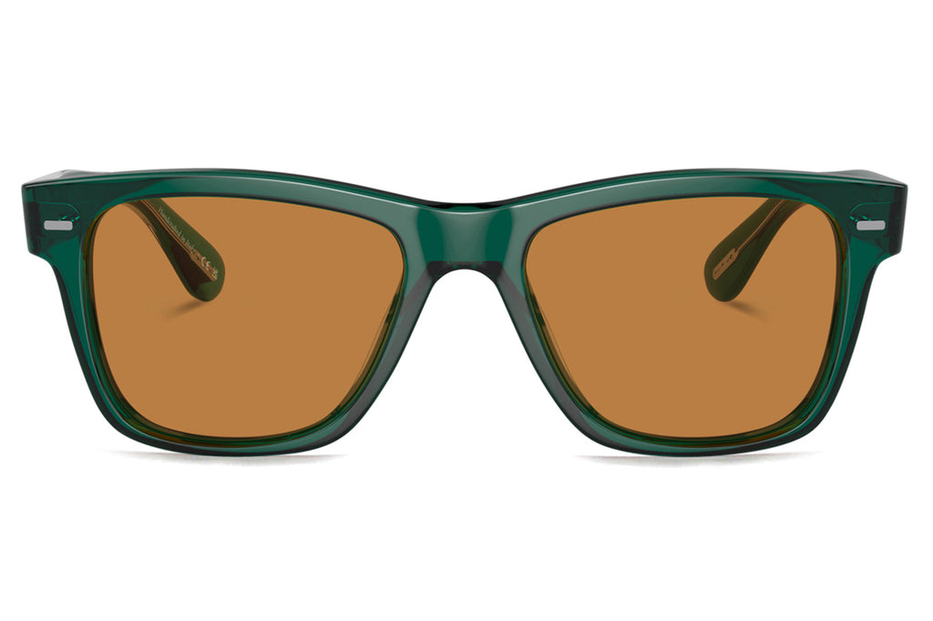 Oliver Peoples - Oliver (OV5393SU) Sunglasses Translucent Dark Teal with Cognac Lenses