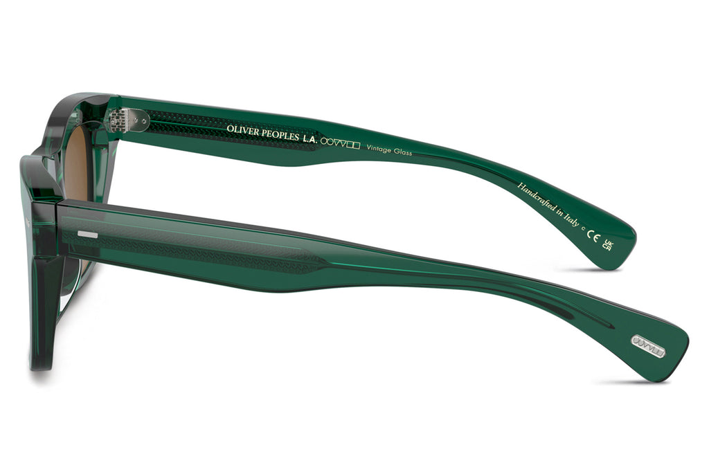 Oliver Peoples - Ms. Oliver (OV5542SU) Sunglasses Translucent Dark Teal with Cognac Mirror Lenses