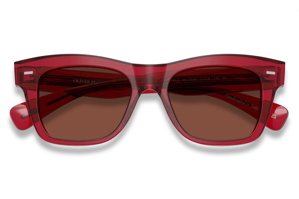 Oliver Peoples - Ms. Oliver (OV5542SU) Sunglasses Translucent Rust with Burgundy Lenses