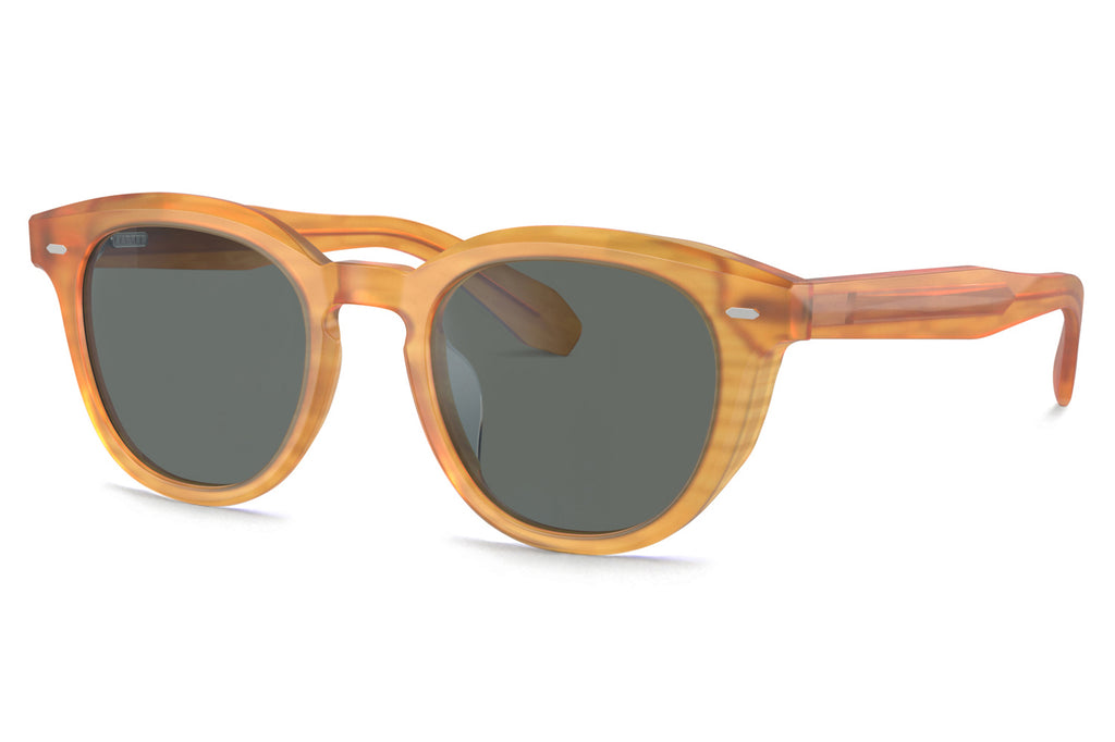 Oliver Peoples - N.05 (OV5547SU) Sunglasses Semi Matte Goldwood with Regal Blue Lenses