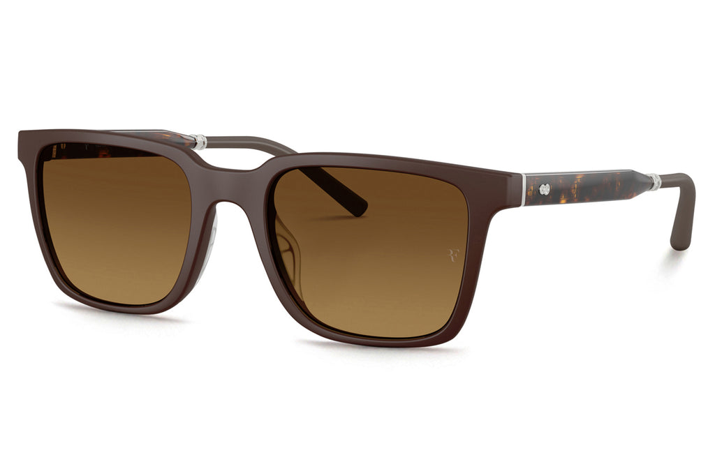 Oliver Peoples - Mr. Federer (OV5553SU) Sunglasses Semi-Matte Dark Brown with Saddle Gradient Lenses