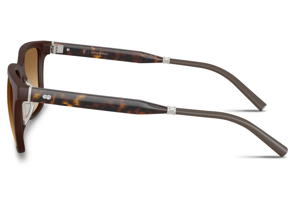 Oliver Peoples - Mr. Federer (OV5553SU) Sunglasses Semi-Matte Dark Brown with Saddle Gradient Lenses