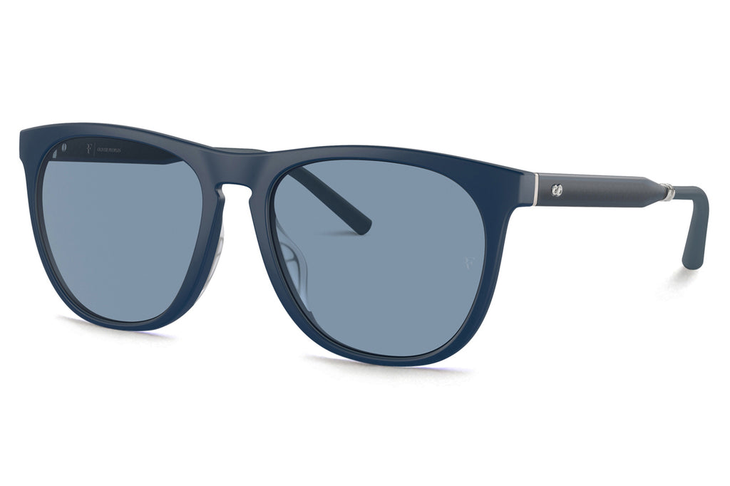 Oliver Peoples - R-1 (OV5554SU) Sunglasses Semi Matte Blue Ash with Marine Lenses