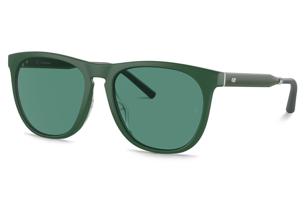 Oliver Peoples - R-1 (OV5554SU) Sunglasses Semi Matte Ryegrass with Forest Lenses