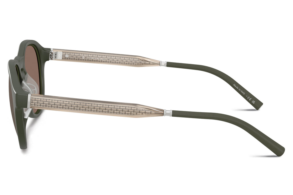 Oliver Peoples - R-8 (OV5557SU) Sunglasses Semi Matte Green Smoke with Sierra Flash Mirror Lenses