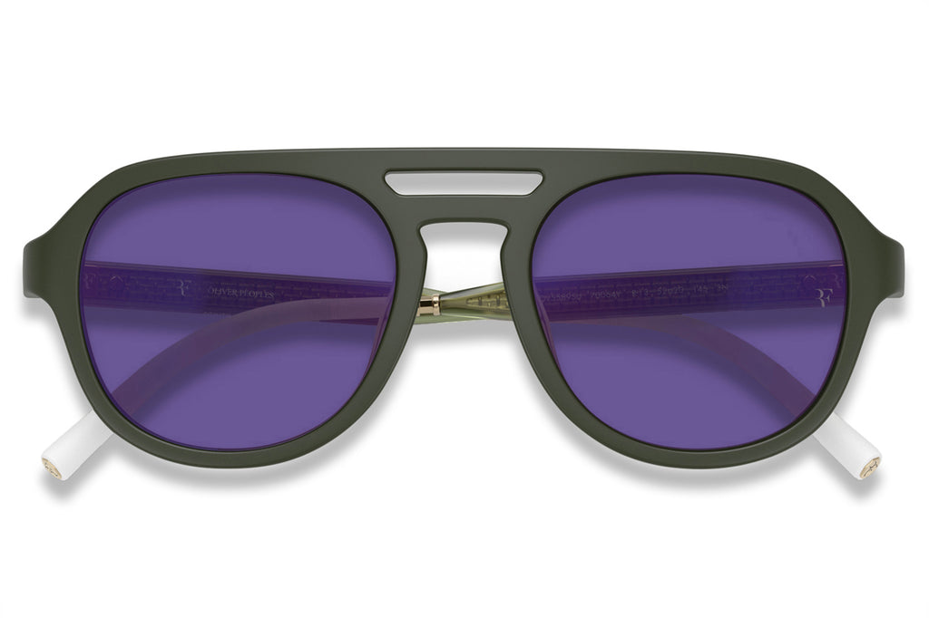 Oliver Peoples - R-13 (OV5589SU) Sunglasses Green Smoke with Purple Mirror Lenses