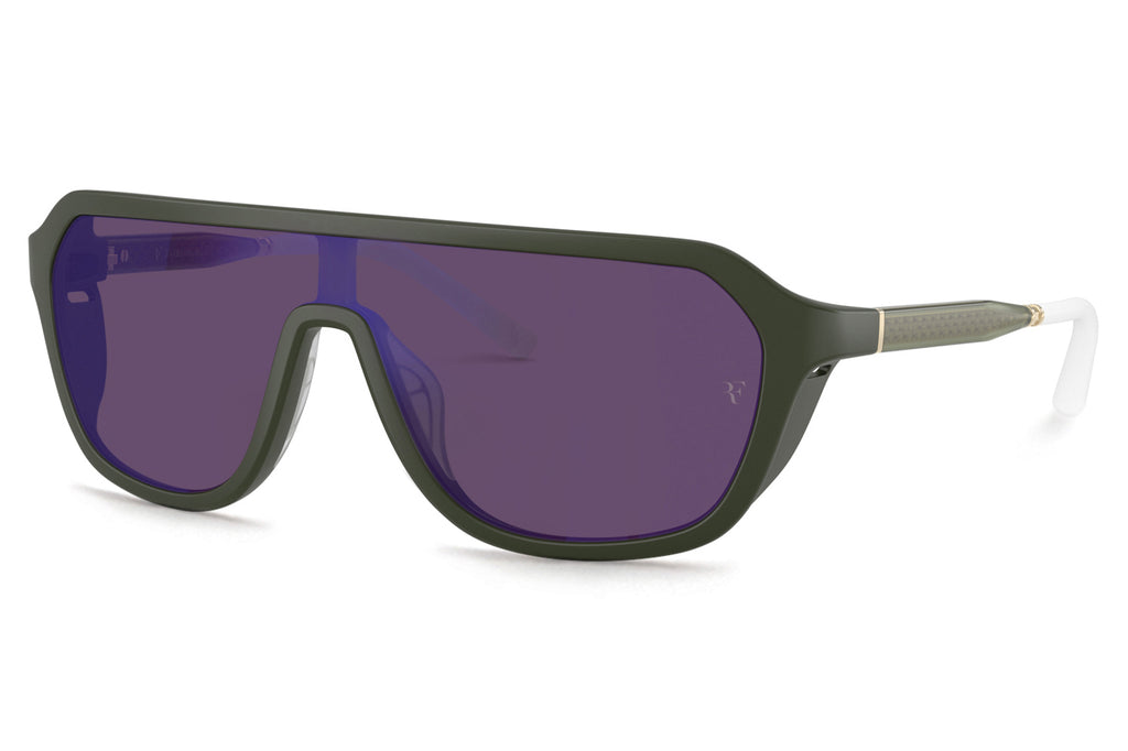 Oliver Peoples - R-12 (OV5591SU) Sunglasses Green Smoke with Purple Mirror Lenses