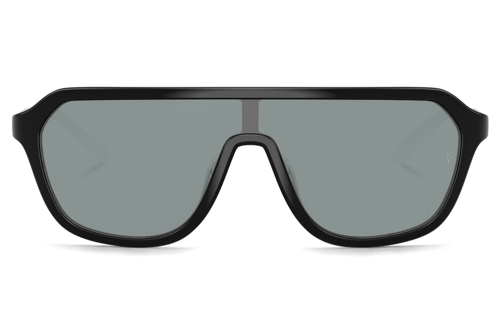 Oliver Peoples - R-12 (OV5591SU) Sunglasses Black with Grey Flash Mirror Lenses