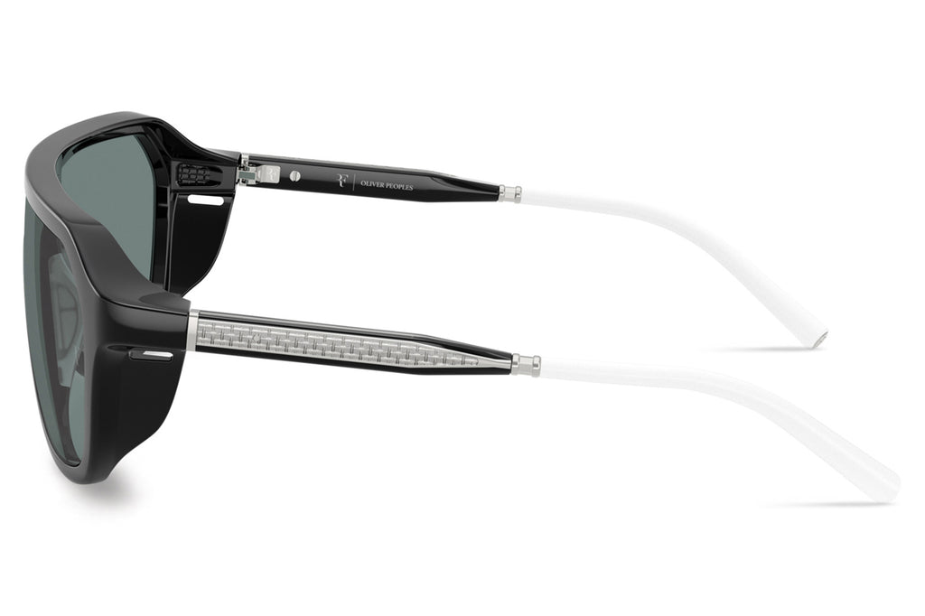 Oliver Peoples - R-12 (OV5591SU) Sunglasses Black with Grey Flash Mirror Lenses