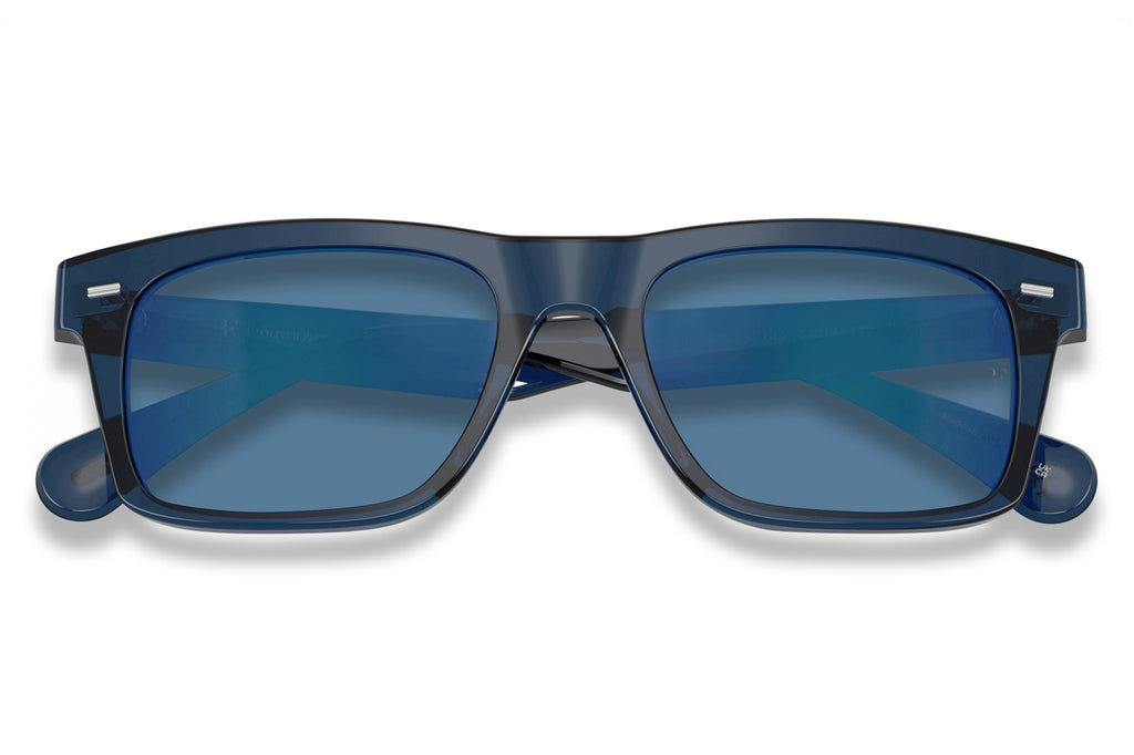 Oliver Peoples - R-16 (OV5596SU) Sunglasses Blue Ash with Marine Flash Mirror Lenses