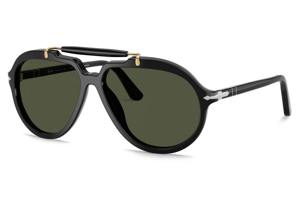 Persol - PO0202S Sunglasses Black with Green Lenses (95/31)