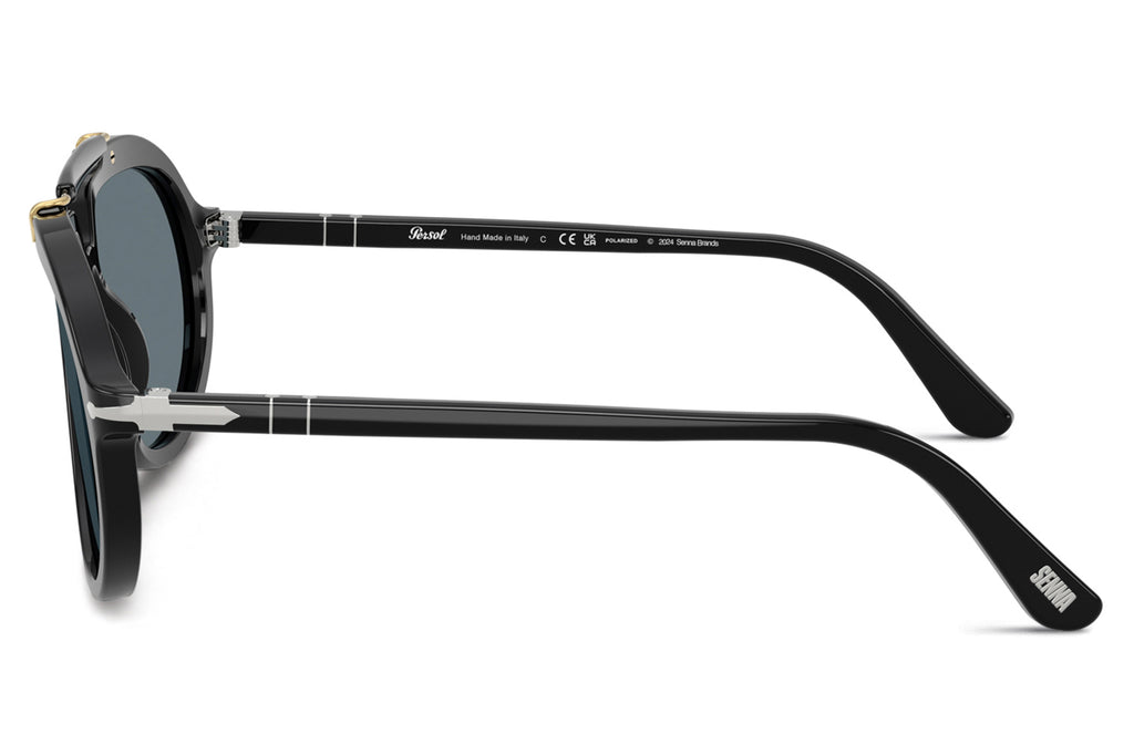 Persol - PO0202S Sunglasses Black with Dark Blue Polar Lenses (95/3R)