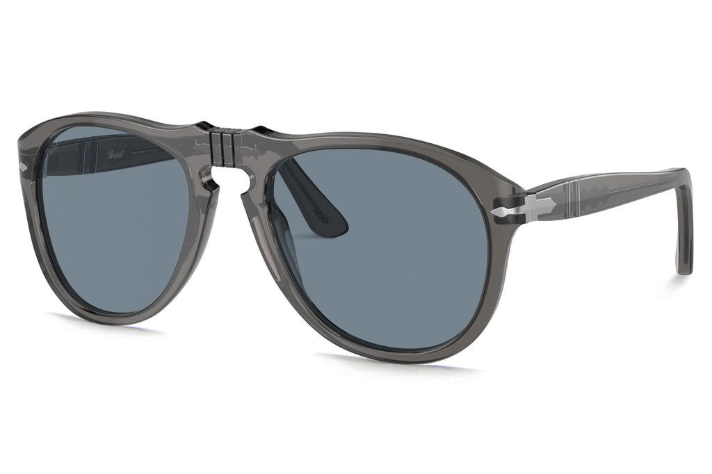 Persol - PO0649 Sunglasses Transparent Grey with Blue Lenses (119656)