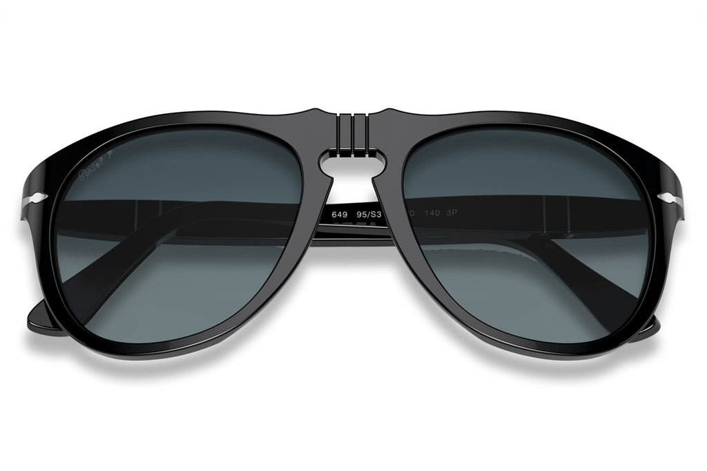 Persol - PO0649 Sunglasses Black with Blue Gradient Polar Lenses (95/S3)