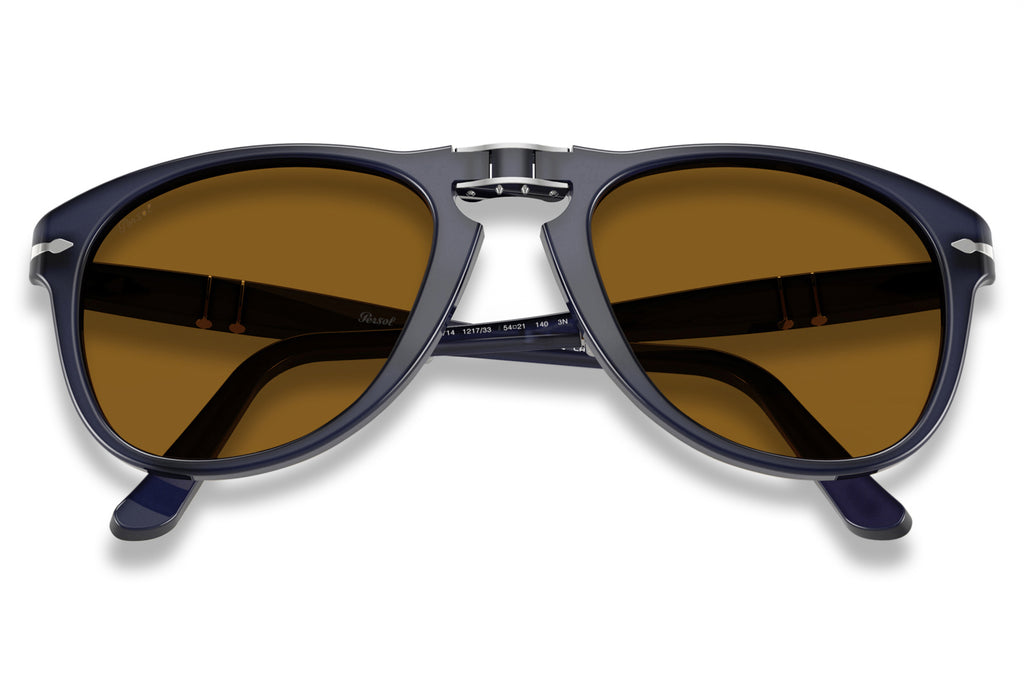 Persol - PO0714 Folding Sunglasses Milky Depths Blue with Brown Lenses (121733)