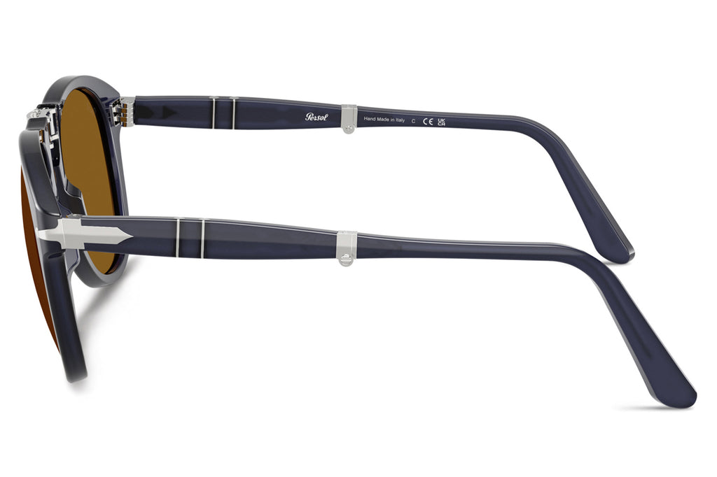 Persol - PO0714 Folding Sunglasses Milky Depths Blue with Brown Lenses (121733)