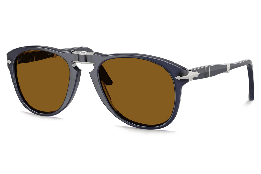 Persol - PO0714 Folding Sunglasses Milky Depths Blue with Brown Lenses (121733)